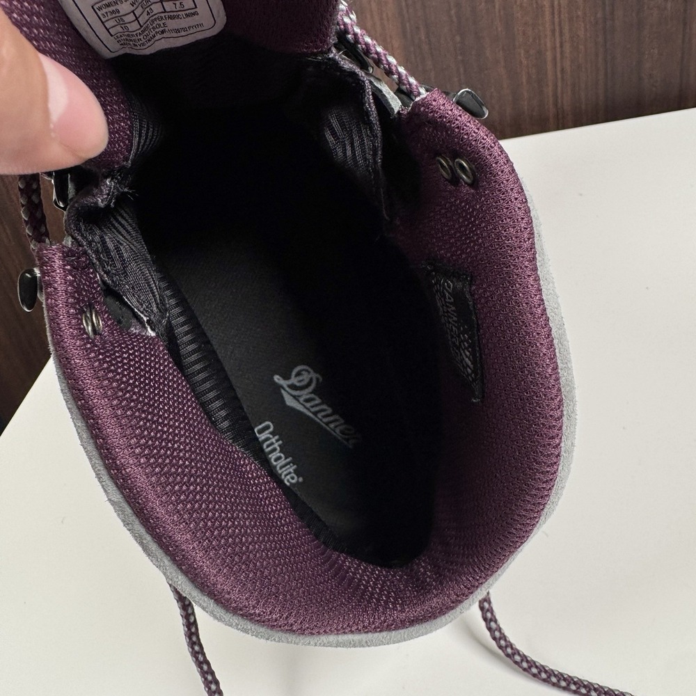 Danner Dry Waterproof 37369 Jag Hiking Boots - Dusty Gray / Aubergine - 10- NEW - Picture 14 of 16